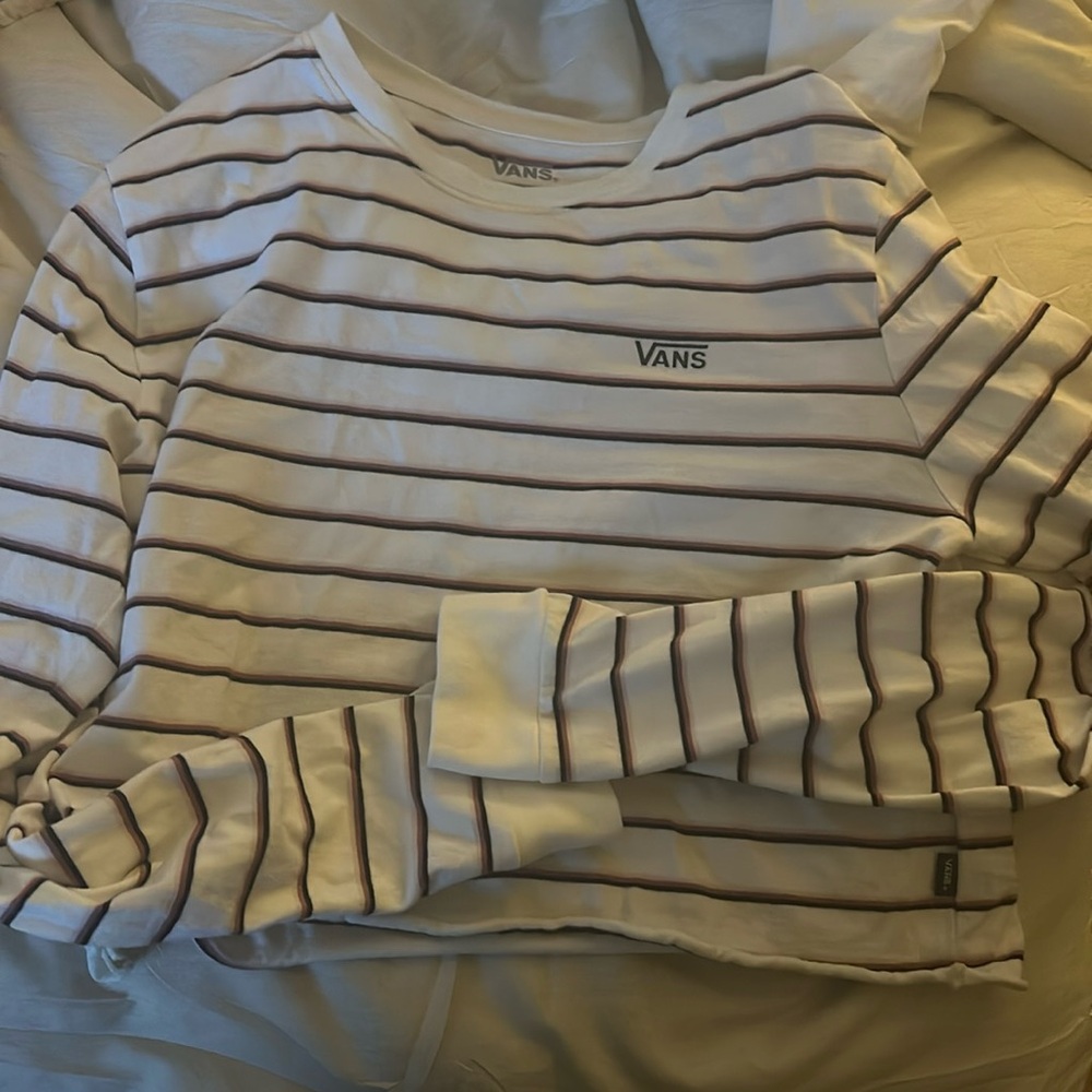 Vans striped cropped long sleeve